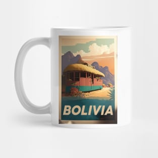 Bolivia Hut Vintage Travel Art Poster Mug